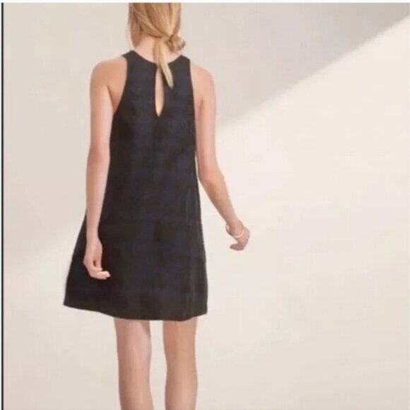 ARITZIA | Wilfred Trompette Linen Dress Embroidered Black Sz XXS - Picture 3 of 9